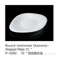 round-bottomed diamond-shaped plate